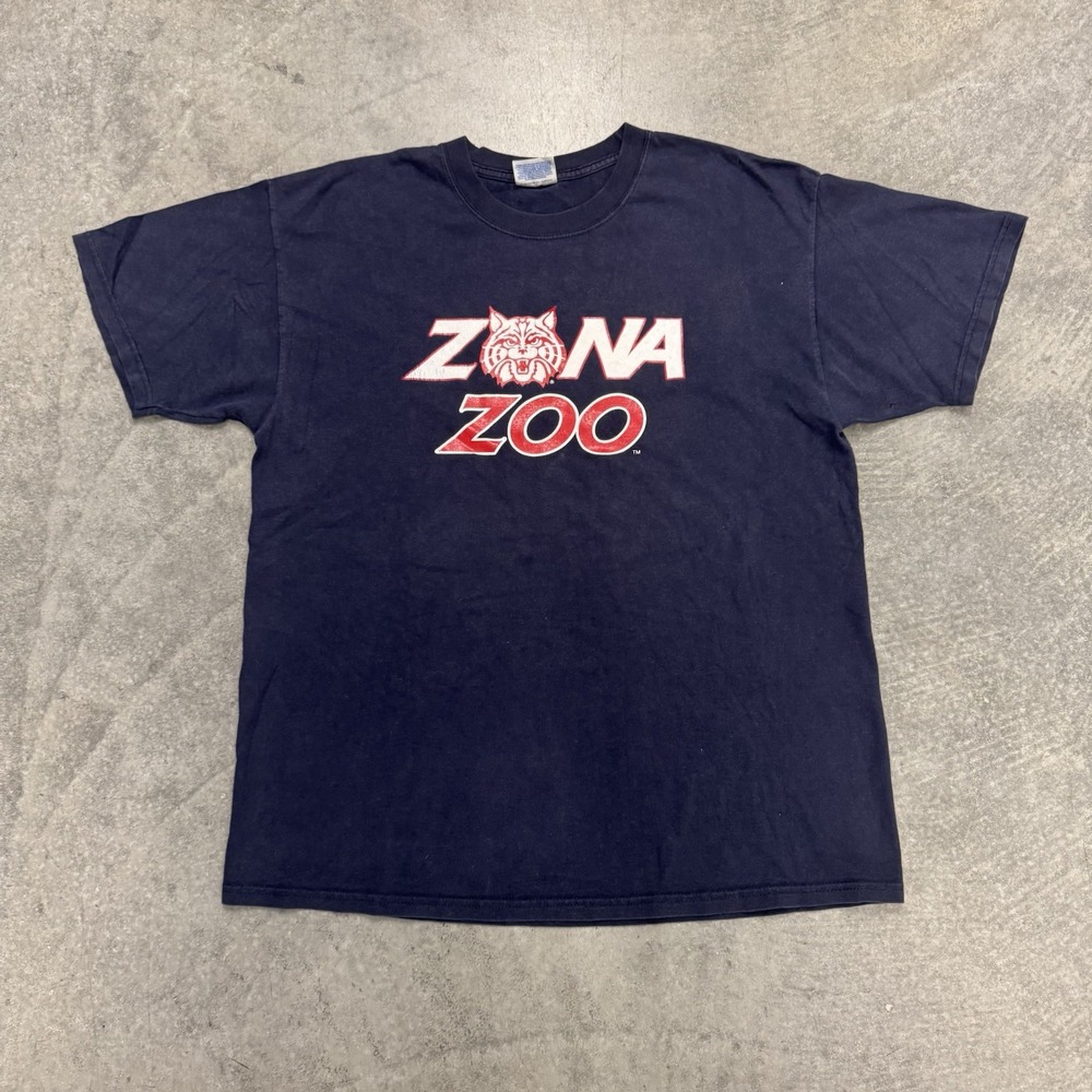 Vintage Arizona Wildcats Men's Shirt Blue Zona Zoo Bear Down Large